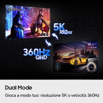 Monitor Gaming Odyssey G8 - G80HF da 27" QHD 5K Flat Black