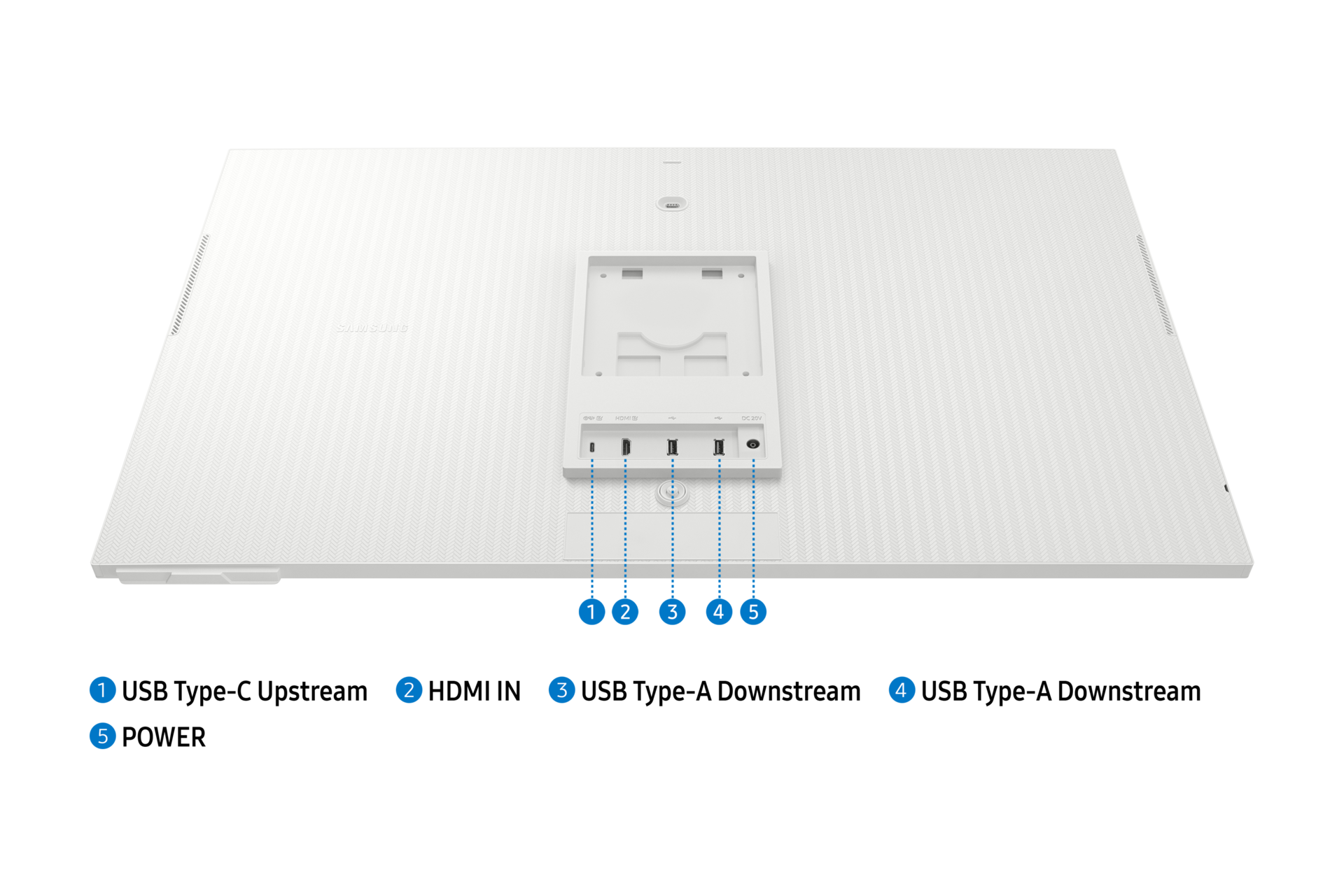 32" Smart Monitor M8 M80F 4K Samsung Vision AI Detail-Connectivity White 