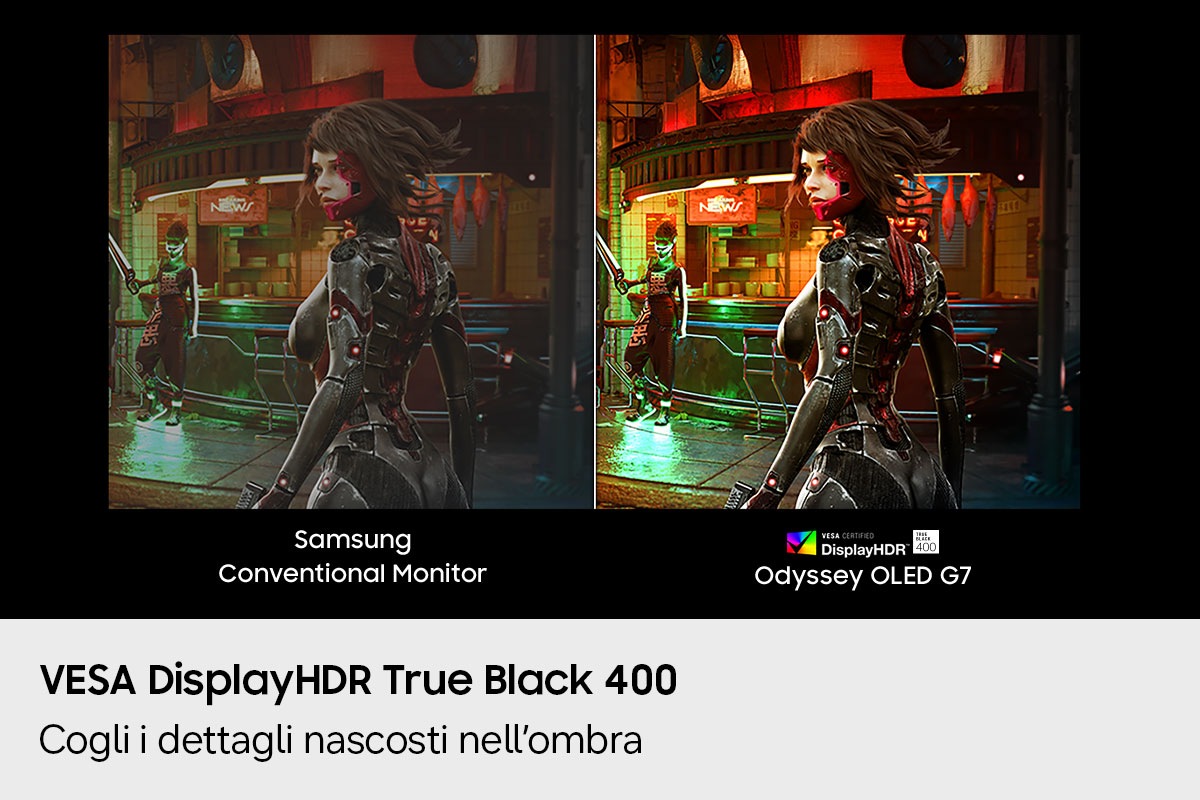 Monitor Gaming Odyssey OLED G7 - G73SH da 32"UHD Flat ​ ​ㅤ ​ ​ ​ Black