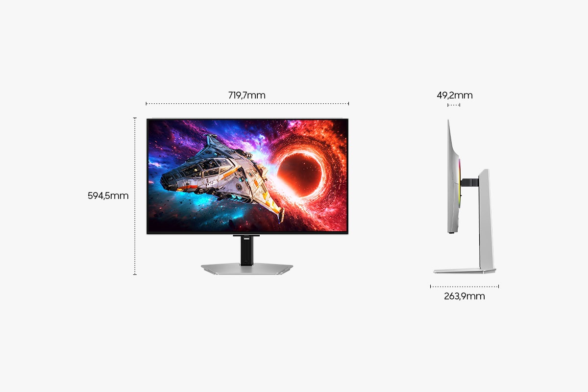 Monitor Gaming Odyssey OLED G8 - G80SH da 32" UHD Flat ​​ ​​ ​​ ​​ ​​ Silver