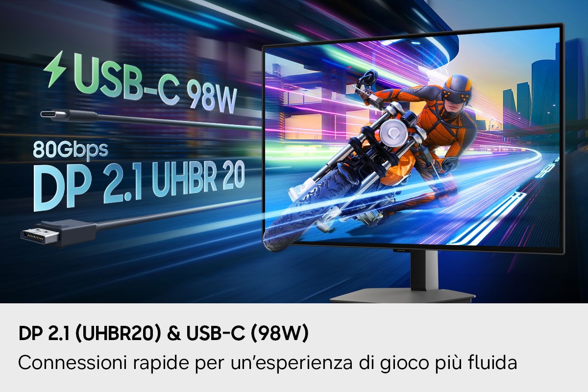 Monitor Gaming Odyssey OLED G8 - G80SH da 32" UHD Flat ​​ ​​ ​​ ​​ ​​ Silver