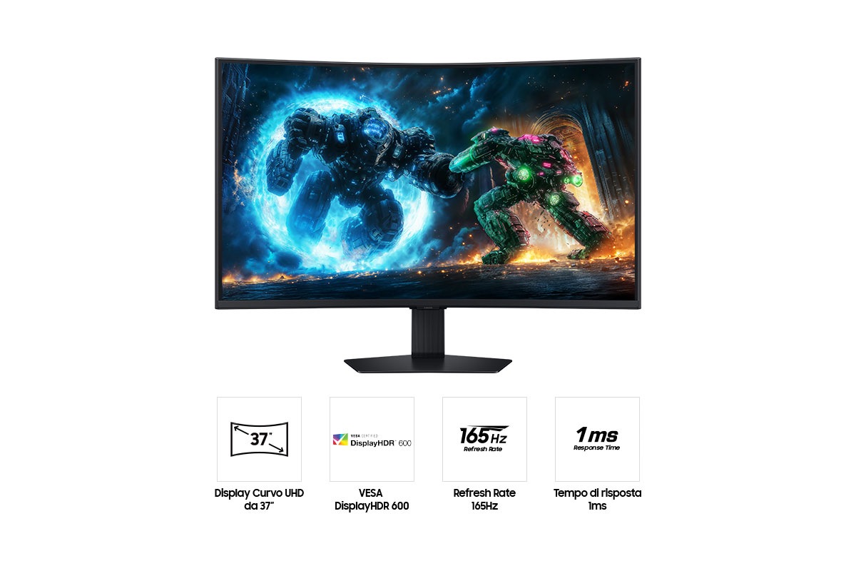 Monitor Gaming Odyssey G7 - G75F da 37" UHD Curvo Black