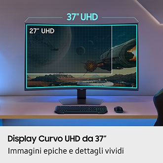 Monitor Gaming Odyssey G7 - G75F da 37" UHD Curvo Black