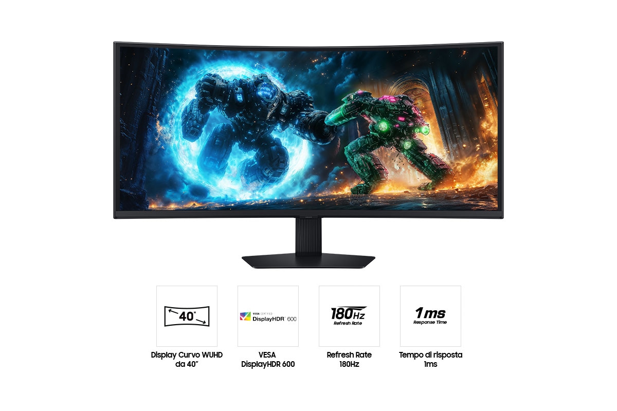Monitor Gaming Odyssey G7 - G75F da 40" WUHD Curvo Black