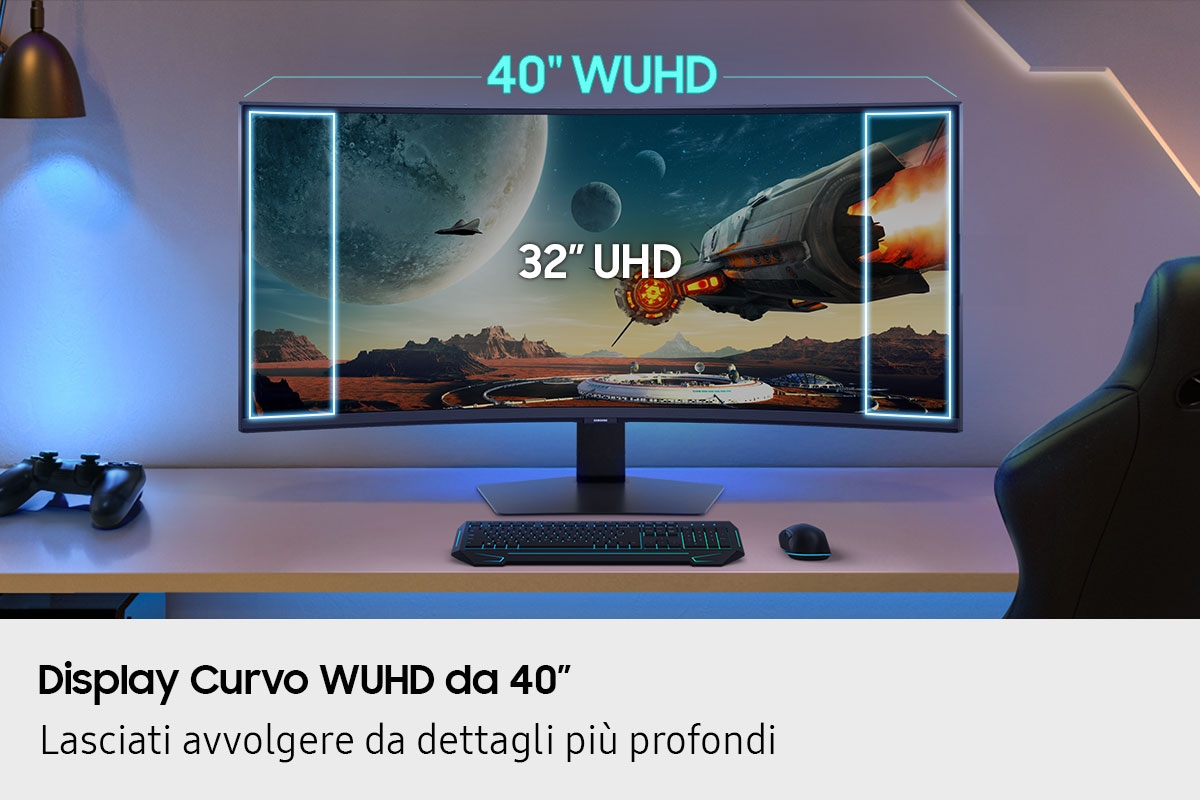 Monitor Gaming Odyssey G7 - G75F da 40" WUHD Curvo Black