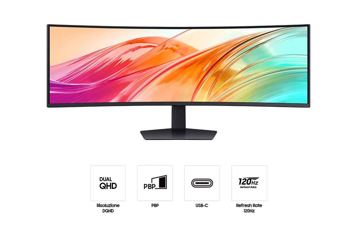 Monitor HRM ViewFinity Serie S9 - S95UF da 49" DQHD Curvo Black