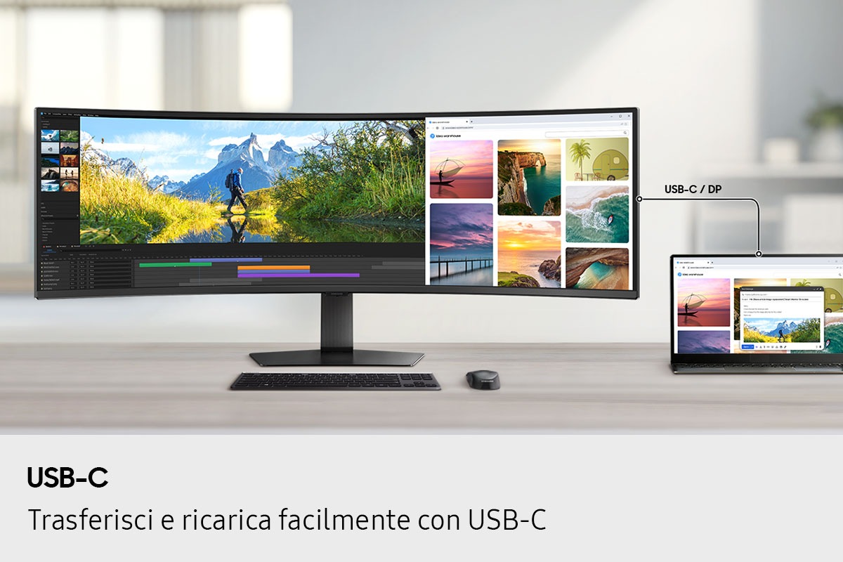 Monitor HRM ViewFinity Serie S9 - S95UF da 49" DQHD Curvo Black