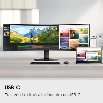 Monitor HRM ViewFinity Serie S9 - S95UF da 49" DQHD Curvo Black