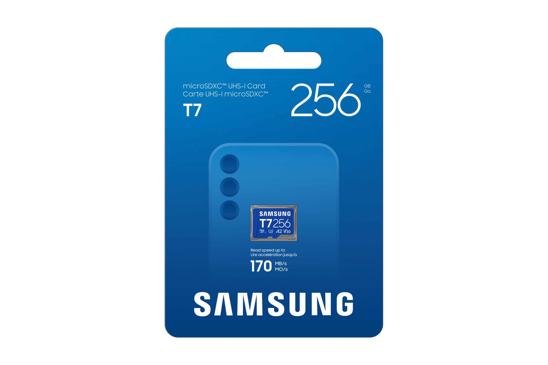 T7 microSD Card microSDXC™ UHS-I Card Front-PKG Blue 