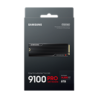 9100 PRO NVMe con dissipatore di calore SSD interno 8TB PKG-Front Black 