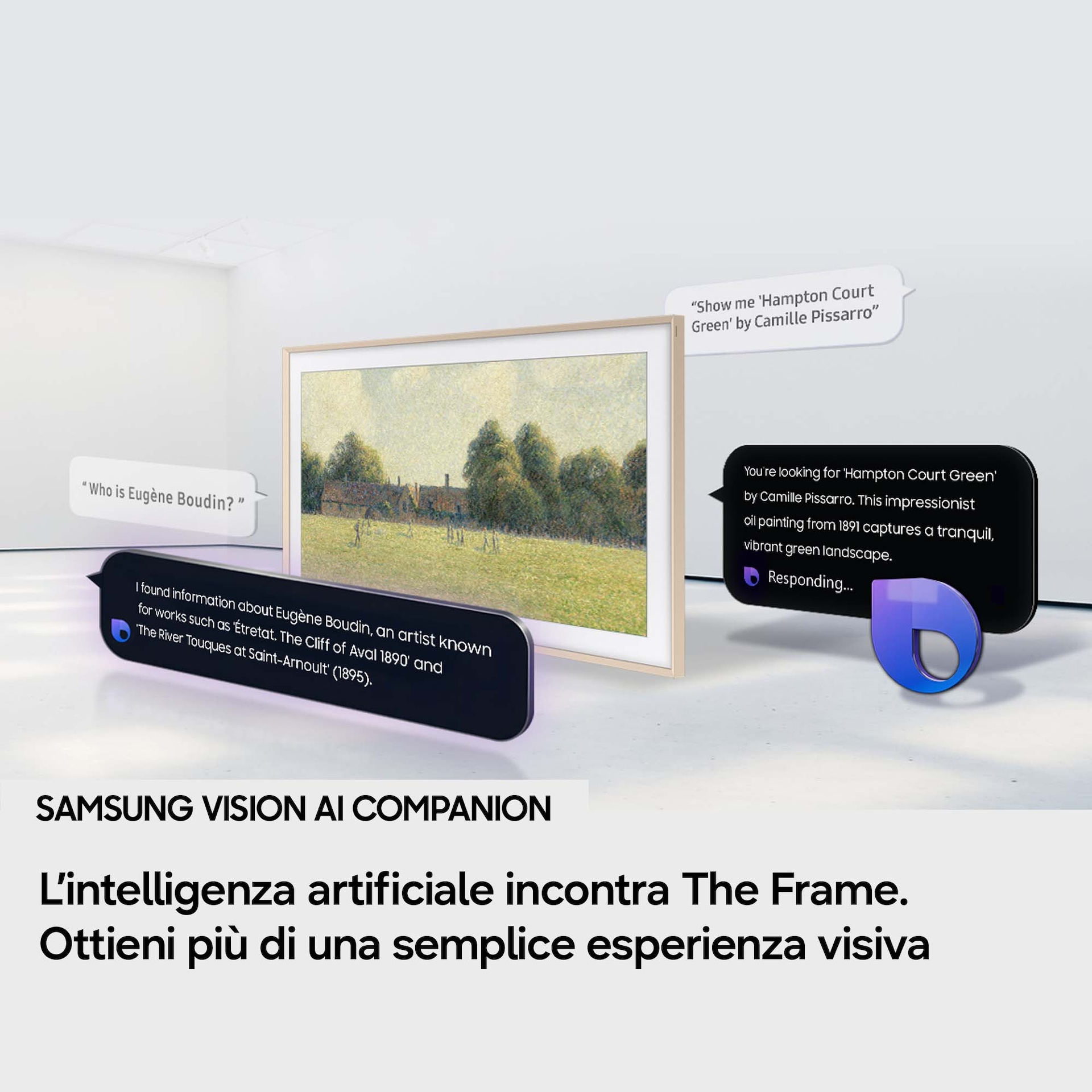 {size} The Frame LS03HE 4K Samsung Vision AI Smart TV (2026) Front2 Black 
