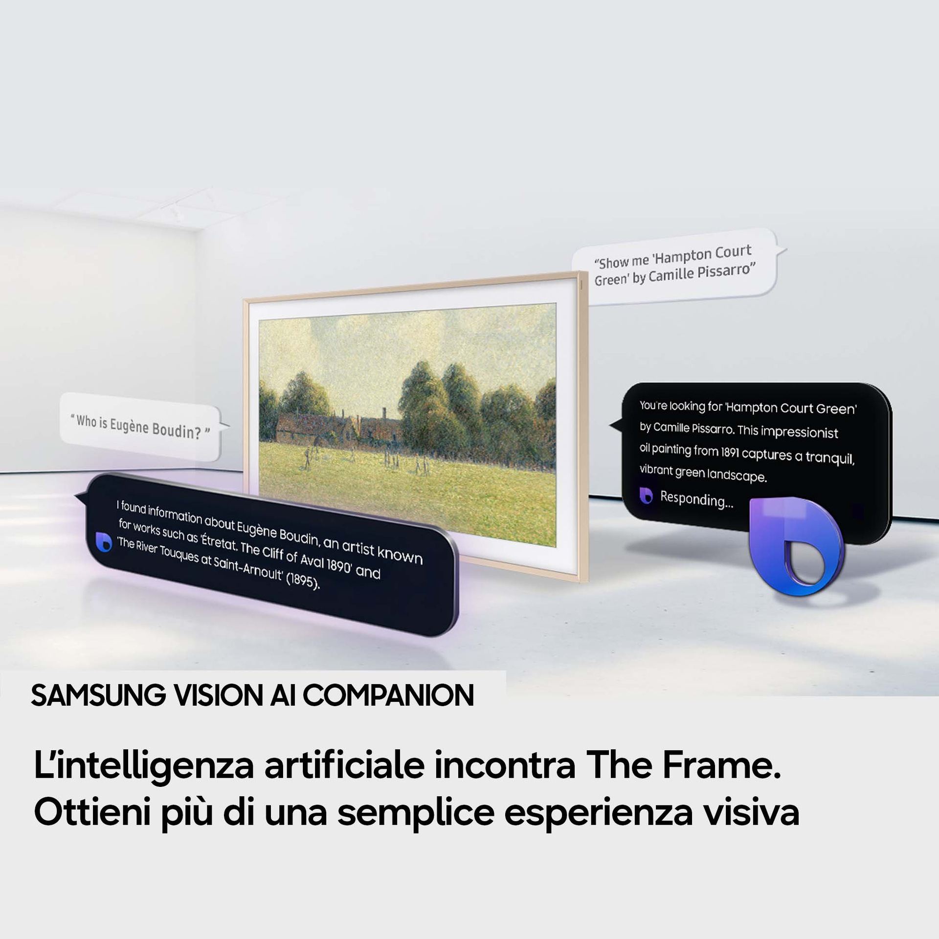 {size} The Frame LS03HE 4K Samsung Vision AI Smart TV (2026) Front2 Black 