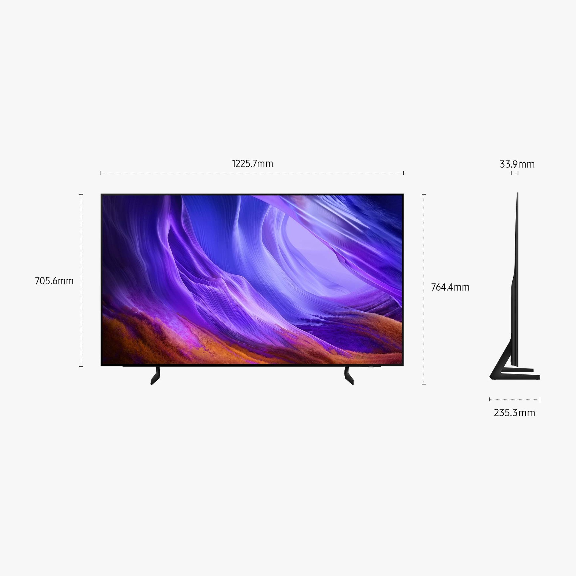 {size}" OLED S83H 4K Samsung Vision AI Smart TV (2026) L-Side Graphite 