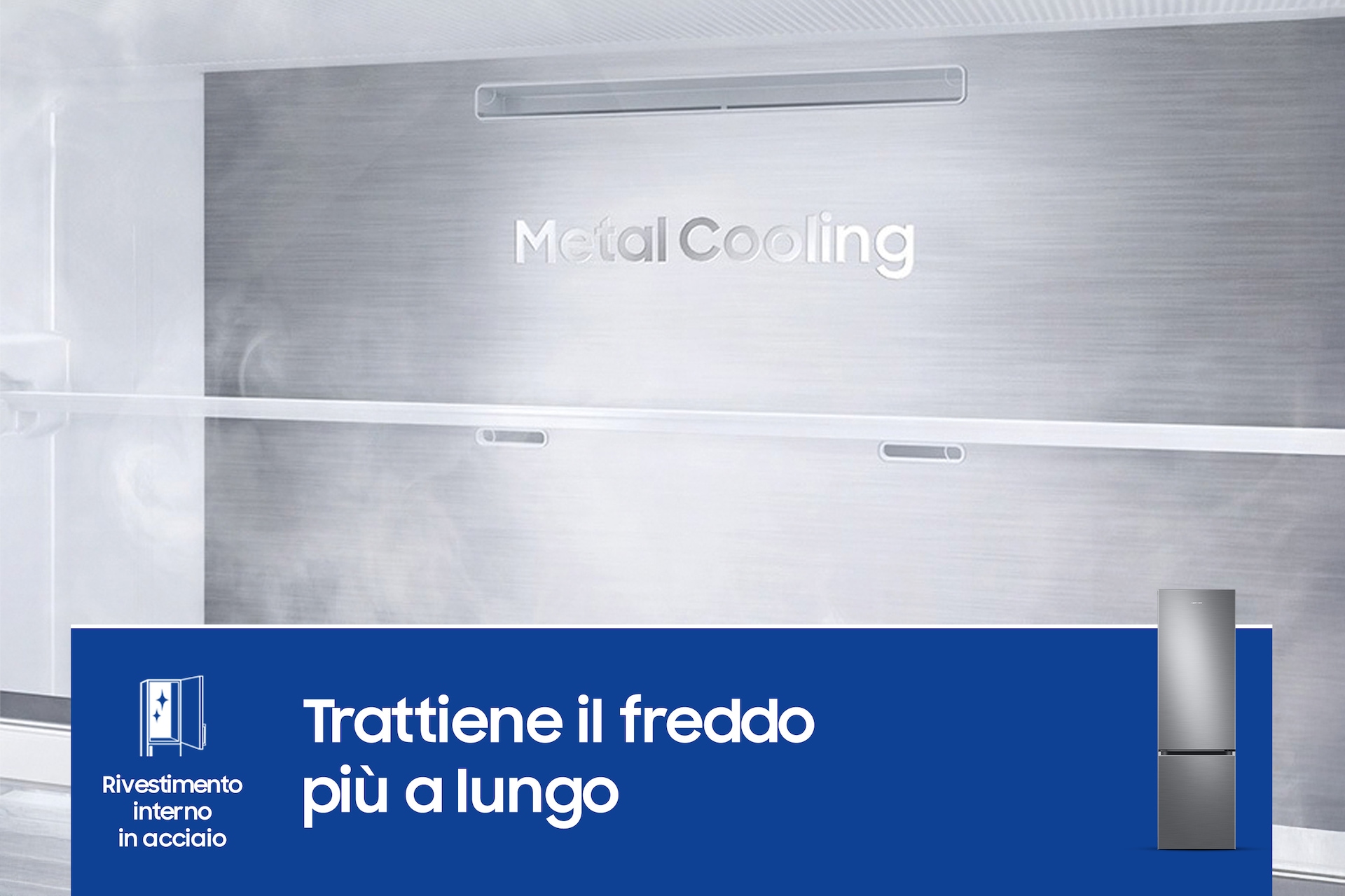 Frigorifero Combinato Samsung EcoFlex AI 2m 390L RB38C705CSR Metal Inox