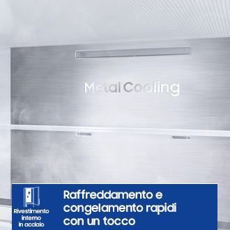 Frigorifero Combinato Samsung EcoFlex AI 2m 390L RB38C705CSR Metal Inox