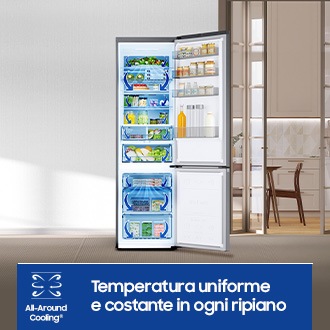 Frigorifero Combinato Samsung EcoFlex AI 2m 390L RB38C705CSR Metal Inox