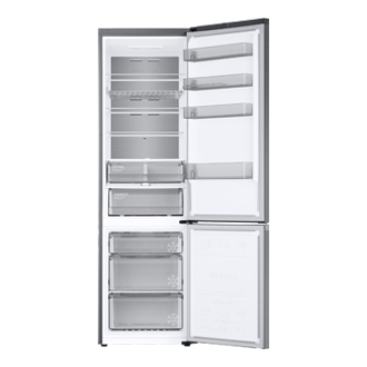 Bottom Mount Freezer with SmartThings AI energy mode and All Around Cooling RB38C705CSR/EF Front-Open-without-food Silver 