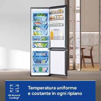 Frigorifero Combinato Samsung EcoFlex AI 2m 390L RB38C776CB1/EF Black