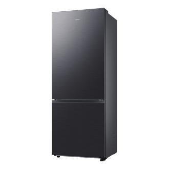 Frigorifero Combinato Samsung FIRST 75 AI largo 75cm Total No Frost 538L RB53DG706AB1EF R-Perspective Black Doi 