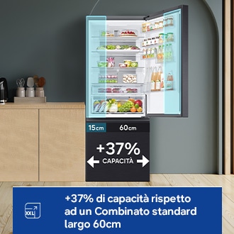 Frigorifero Combinato Samsung FIRST 75 AI largo 75cm Total No Frost 538L RB53DG706AB1EF Black Doi