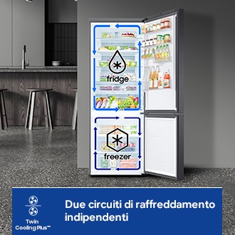 Frigorifero Combinato Samsung FIRST 75 AI largo 75cm Total No Frost 538L RB53DG706AB1EF Black Doi