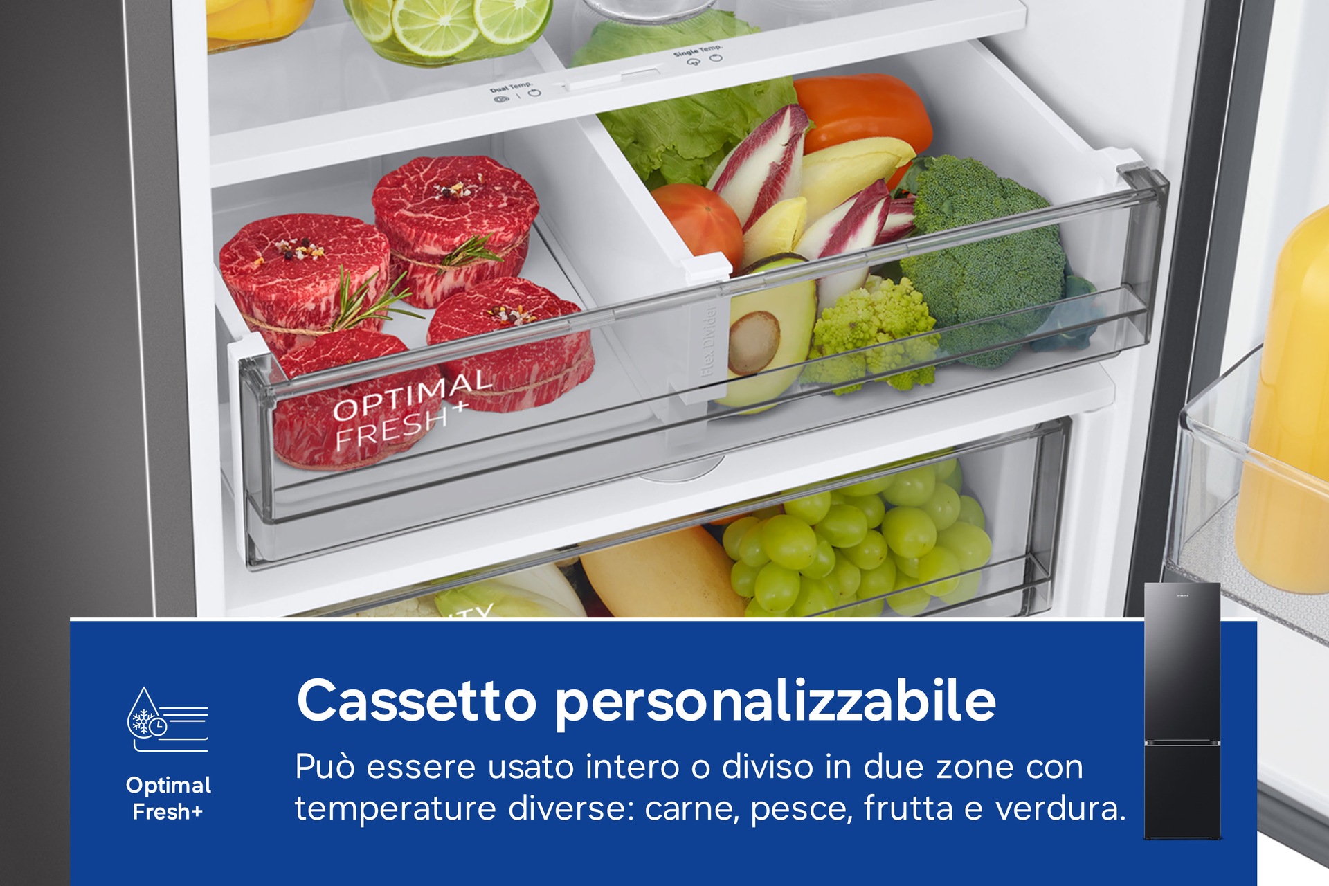 Frigorifero Combinato Samsung EcoFlex 2m 387L RL38T607BB1/EF Antracite