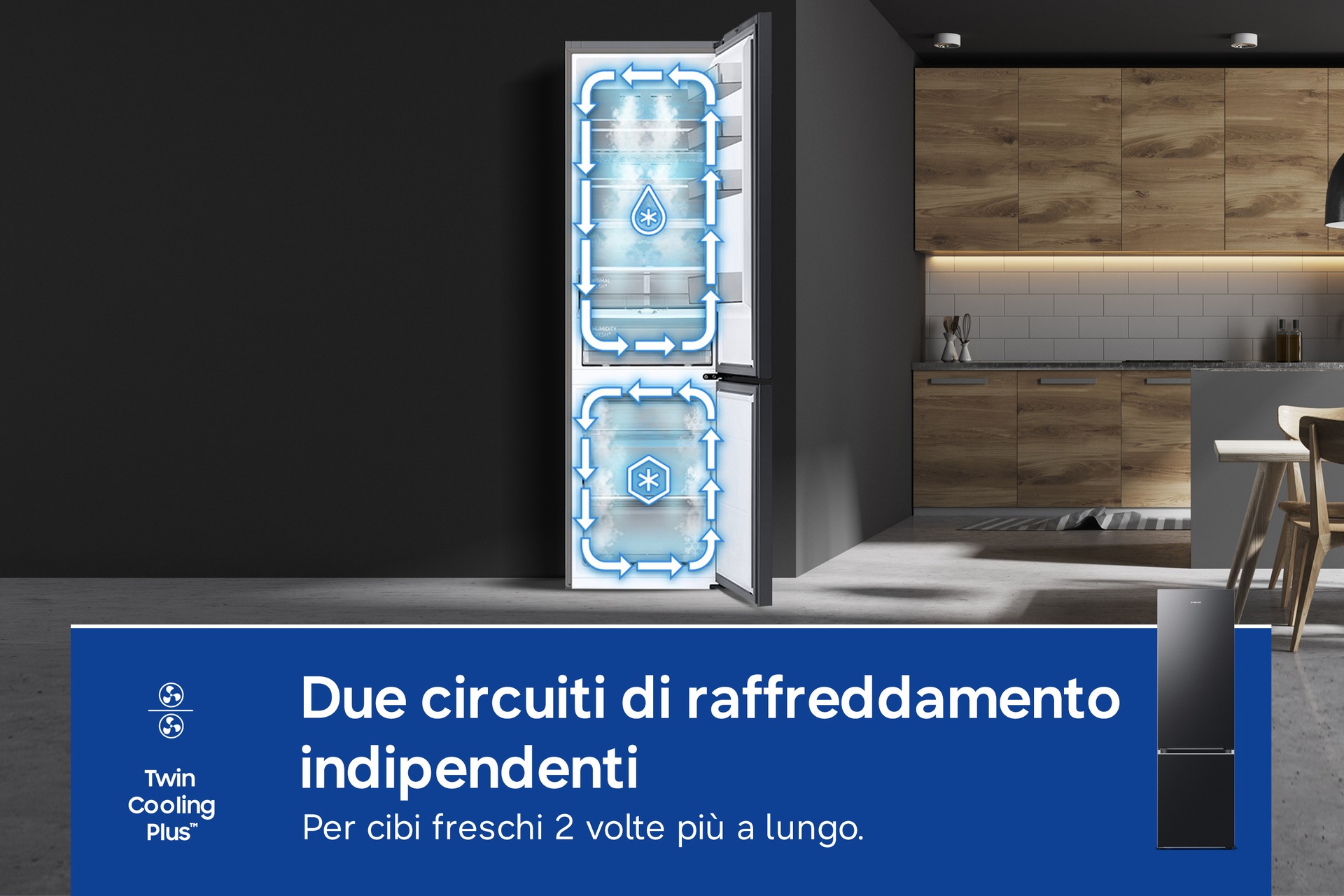 Frigorifero Combinato Samsung EcoFlex 2m 387L RL38T607BB1/EF Antracite