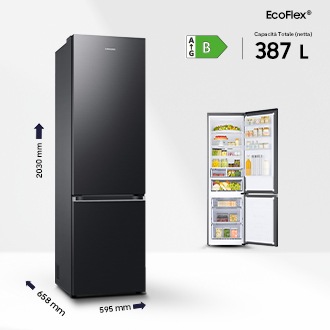 Frigorifero Combinato Samsung EcoFlex 2m 387L RL38T607BB1/EF Antracite