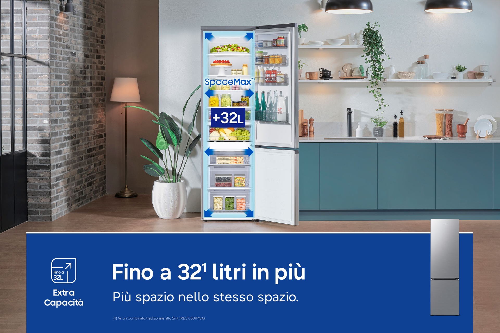 RB7300 Bottom Mount Freezer Refrigerator with Twin Cooling Plus Silver