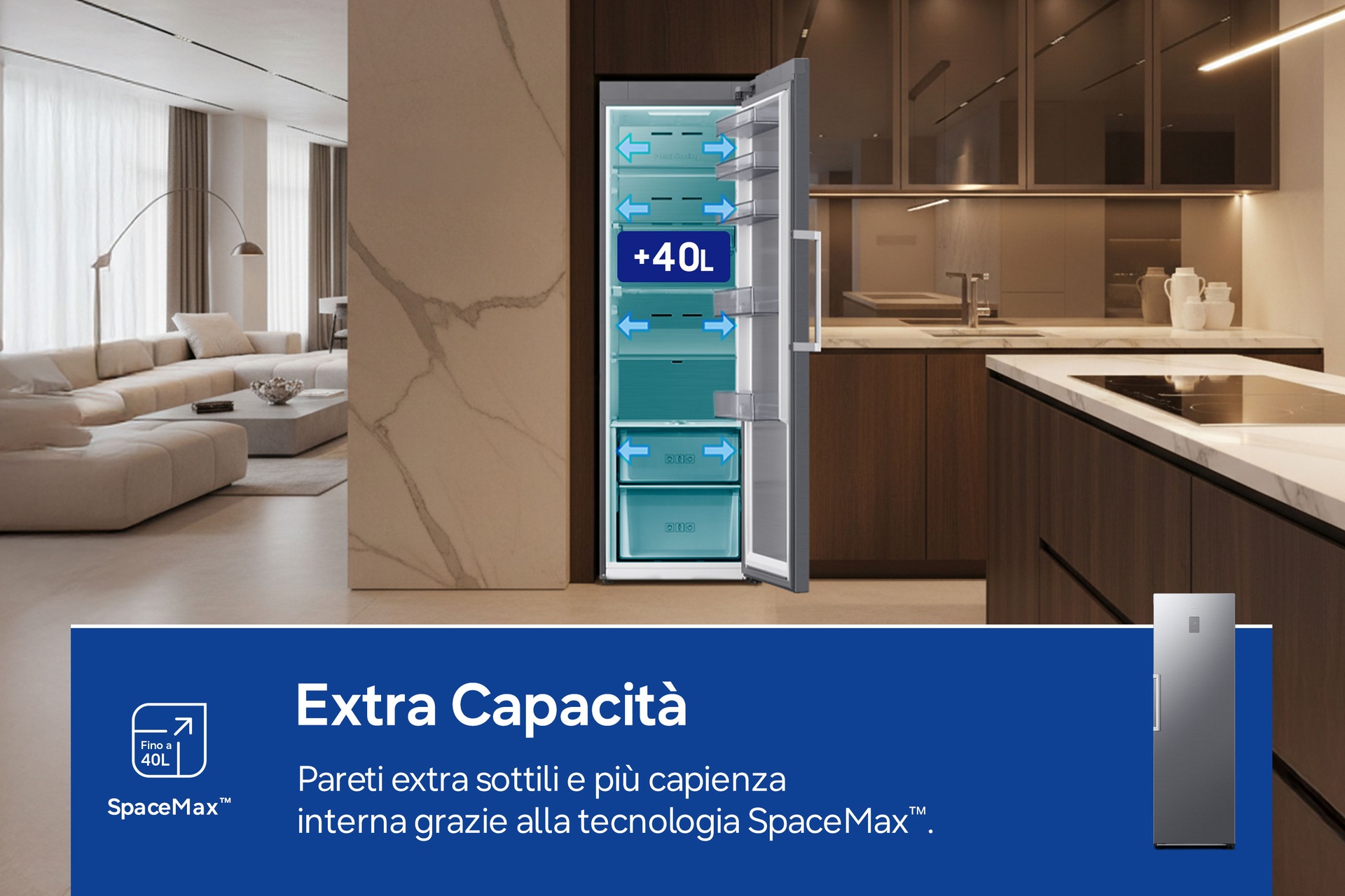 Frigorifero Monoporta Samsung Serie Bespoke AI 387L RR70H39CCTEF Silver
