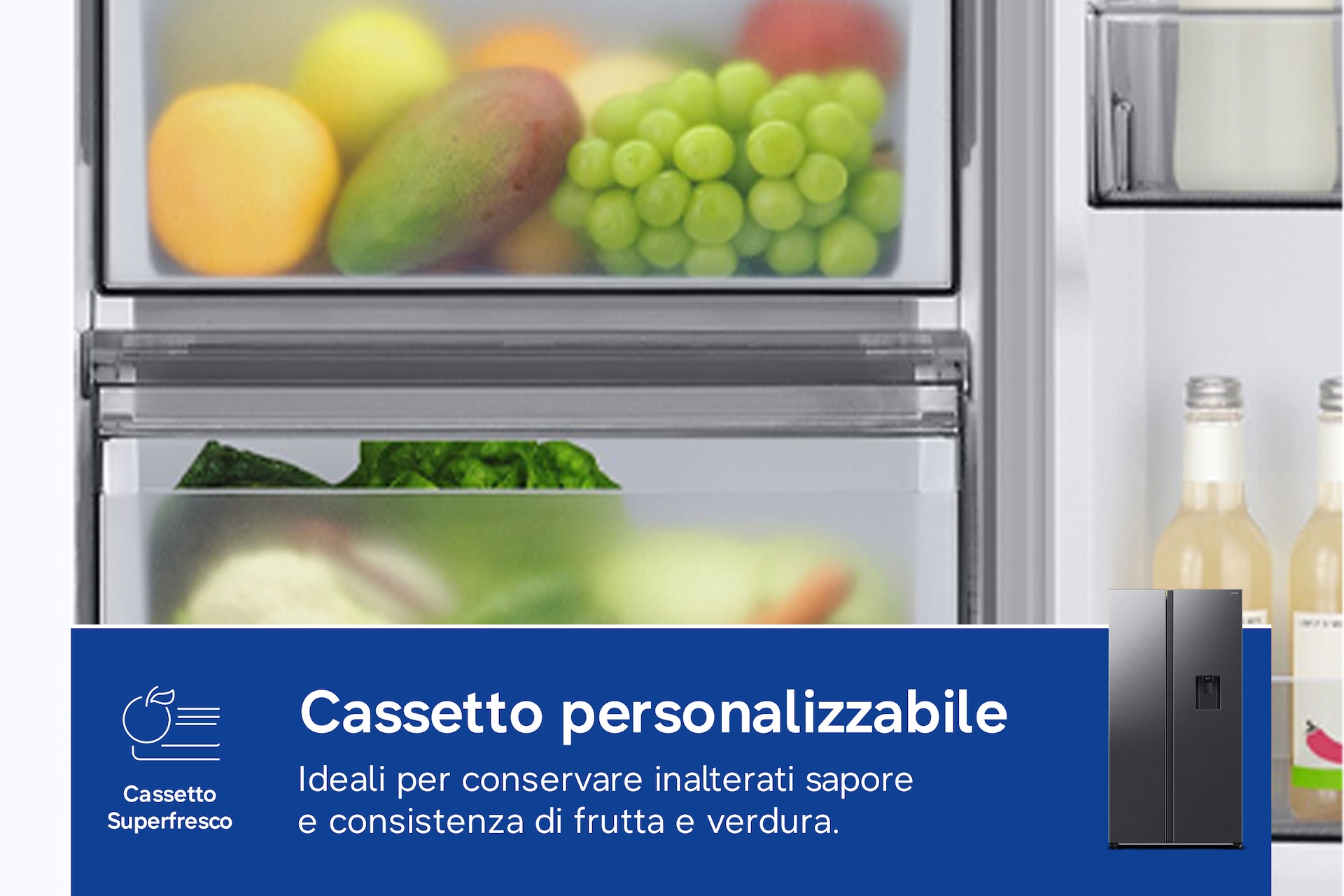Frigorifero Side by Side Samsung Air Space AI 583L RS57DG400EM9EF Inox