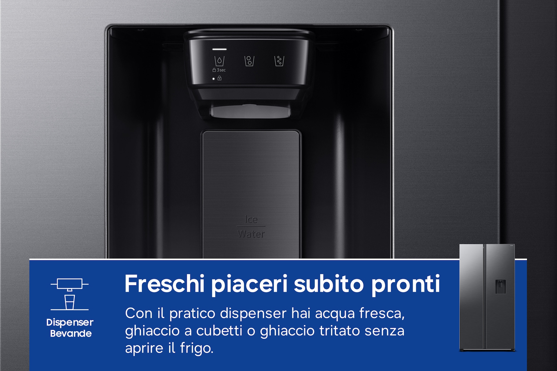 Frigorifero Side by Side Samsung Air Space AI 583L RS57DG400EM9EF Inox