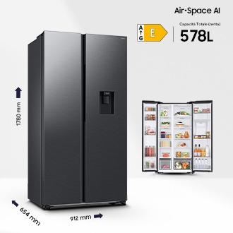 Frigorifero Side by Side Samsung Air Space AI 583L RS57DG400EM9EF Inox