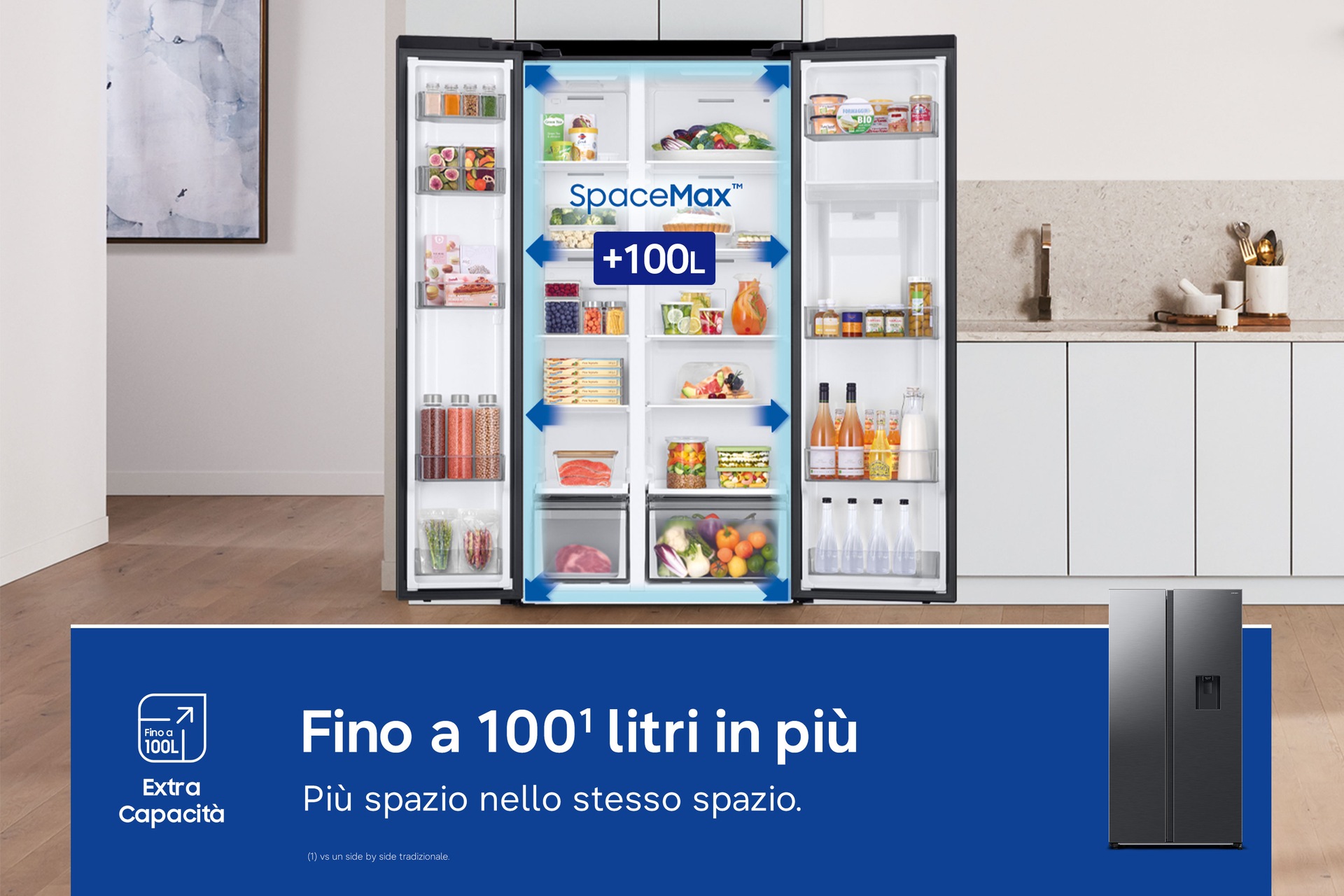 RS4000DC Side by Side with Large Capacity RS57DG400EM9EF Black