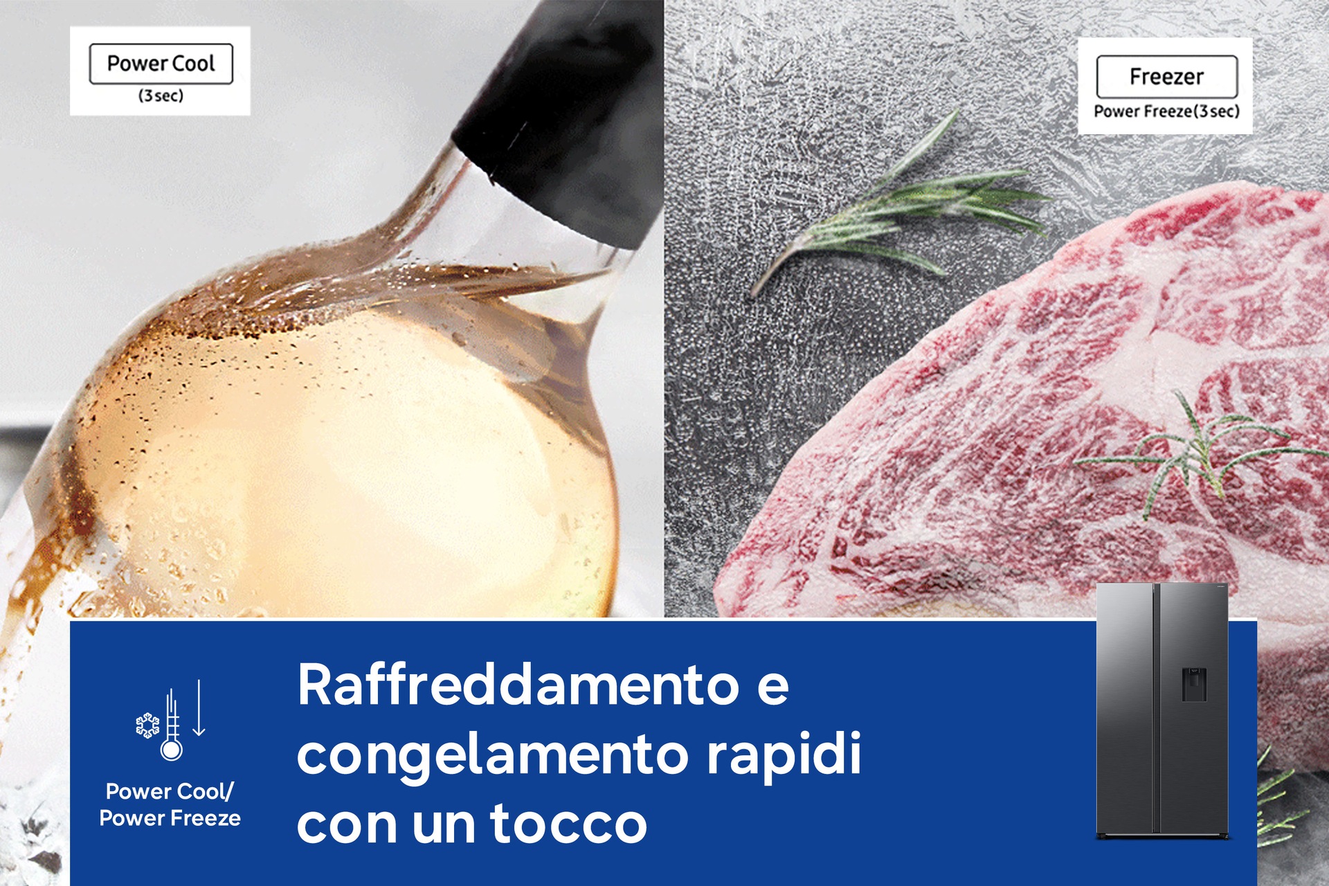 RS4000DC Side by Side with Large Capacity RS57DG400EM9EF Black