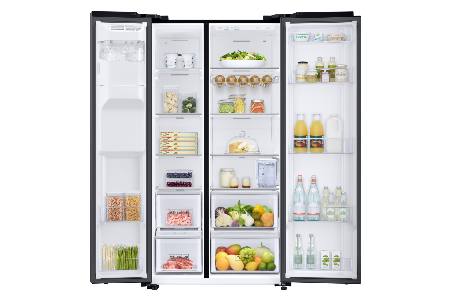 front-open-with-food black