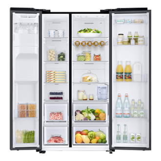 front-open-with-food black