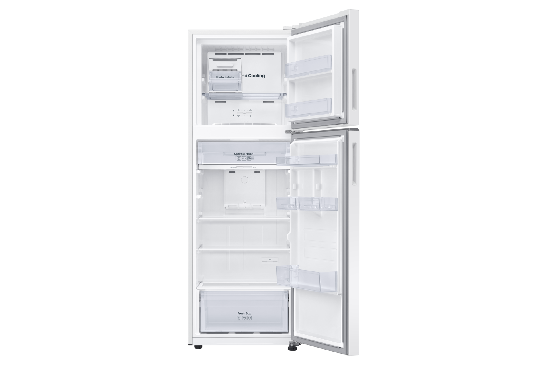 Frigorifero Doppia Porta Samsung EcoFlex AI 305L RT31CG5624S9 Front-Open-Without-Food White 