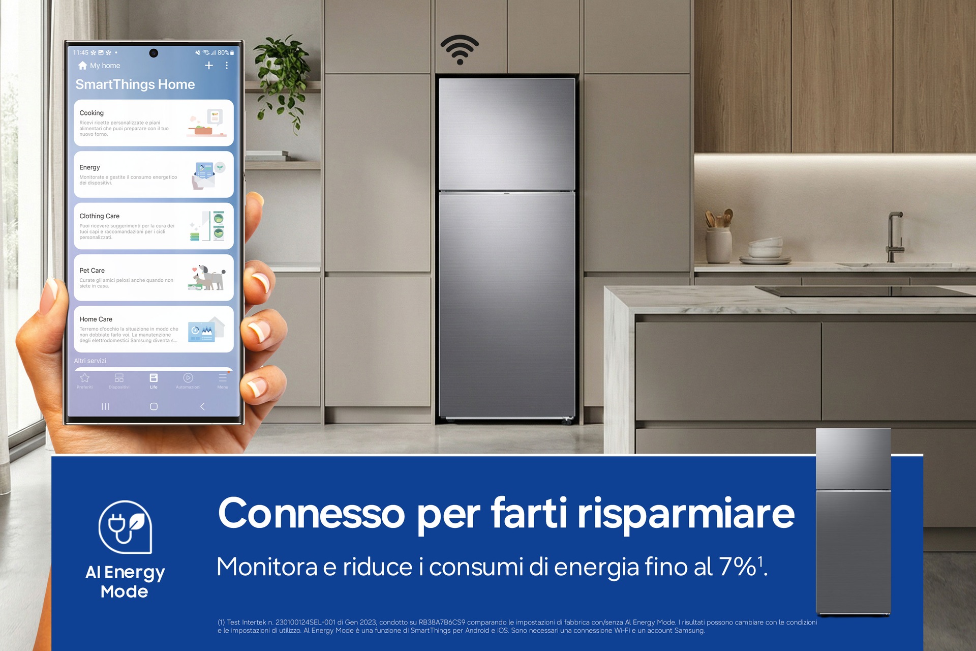 Frigorifero Doppia Porta Samsung EcoFlex AI 415L RT42CG6644S9ES Refined Inox