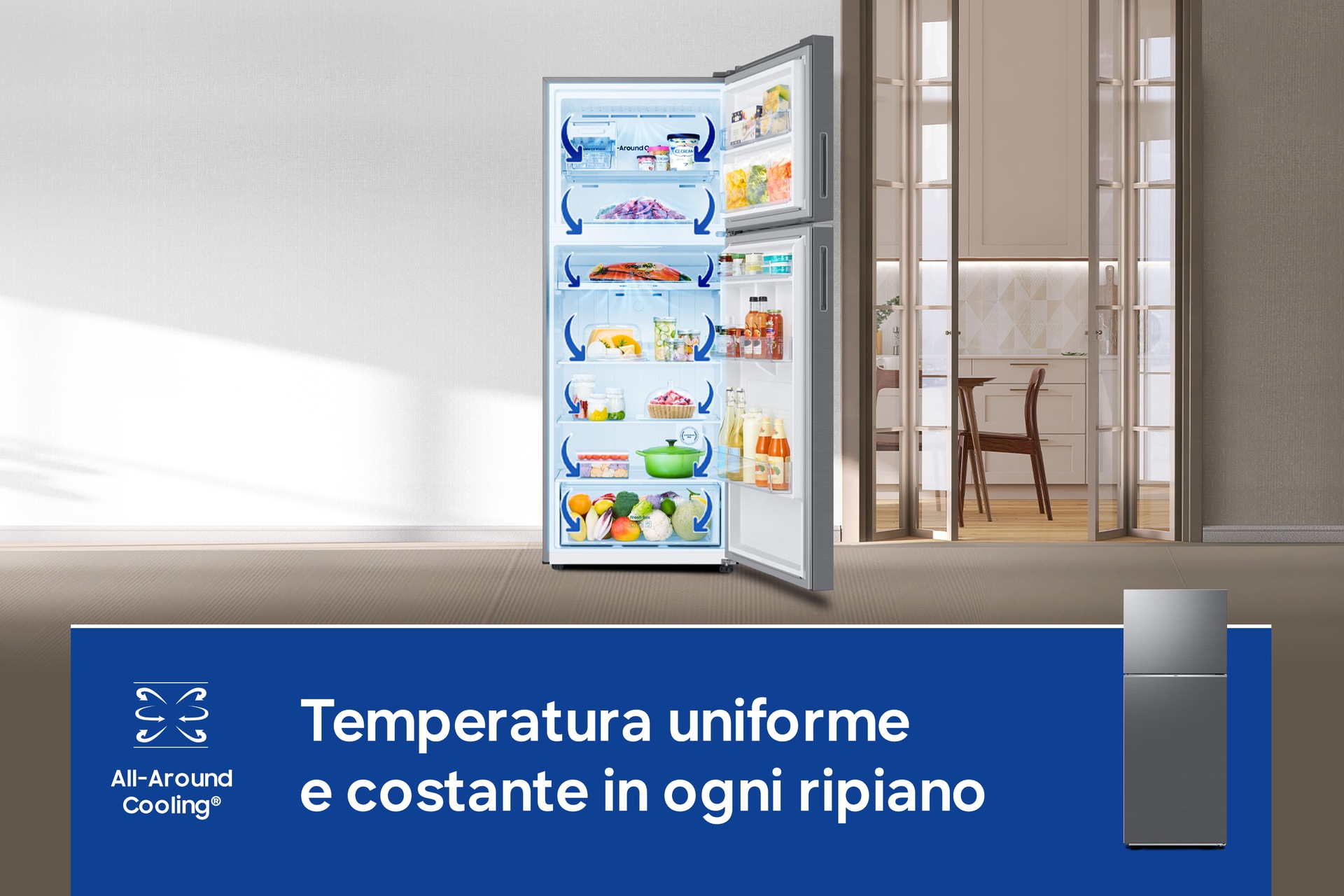 Frigorifero Doppia Porta Samsung EcoFlex AI 415L RT42CG6644S9ES Refined Inox