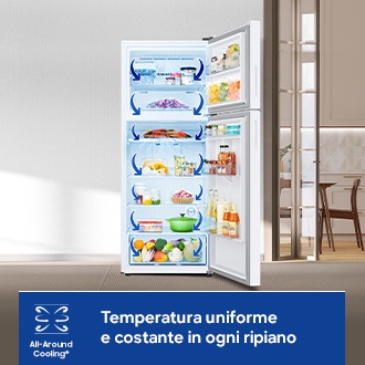RT6300C Top Mount Freezer Refrigerators with SmartThings AI Energy Mode White