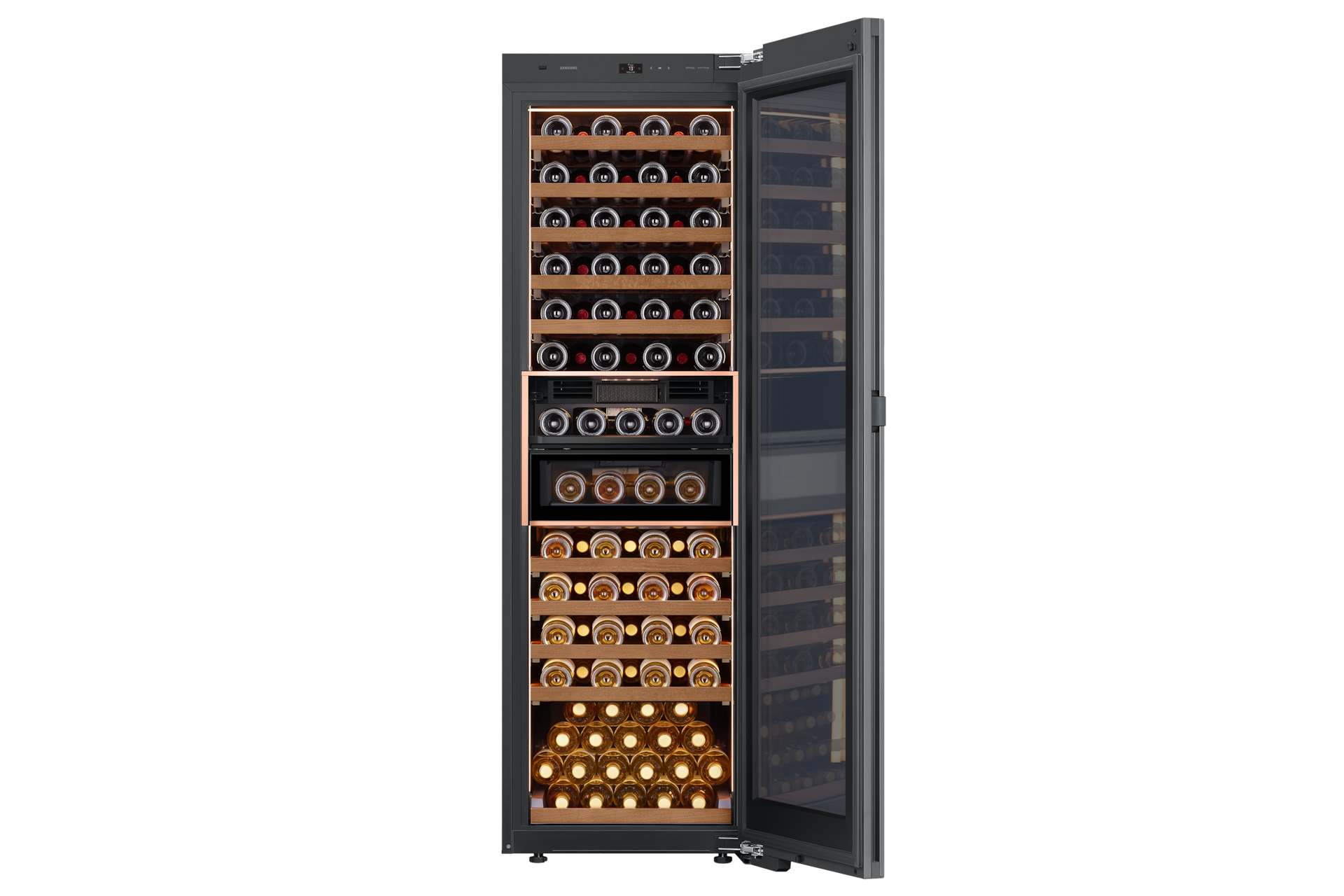 front-open-with-wine Black