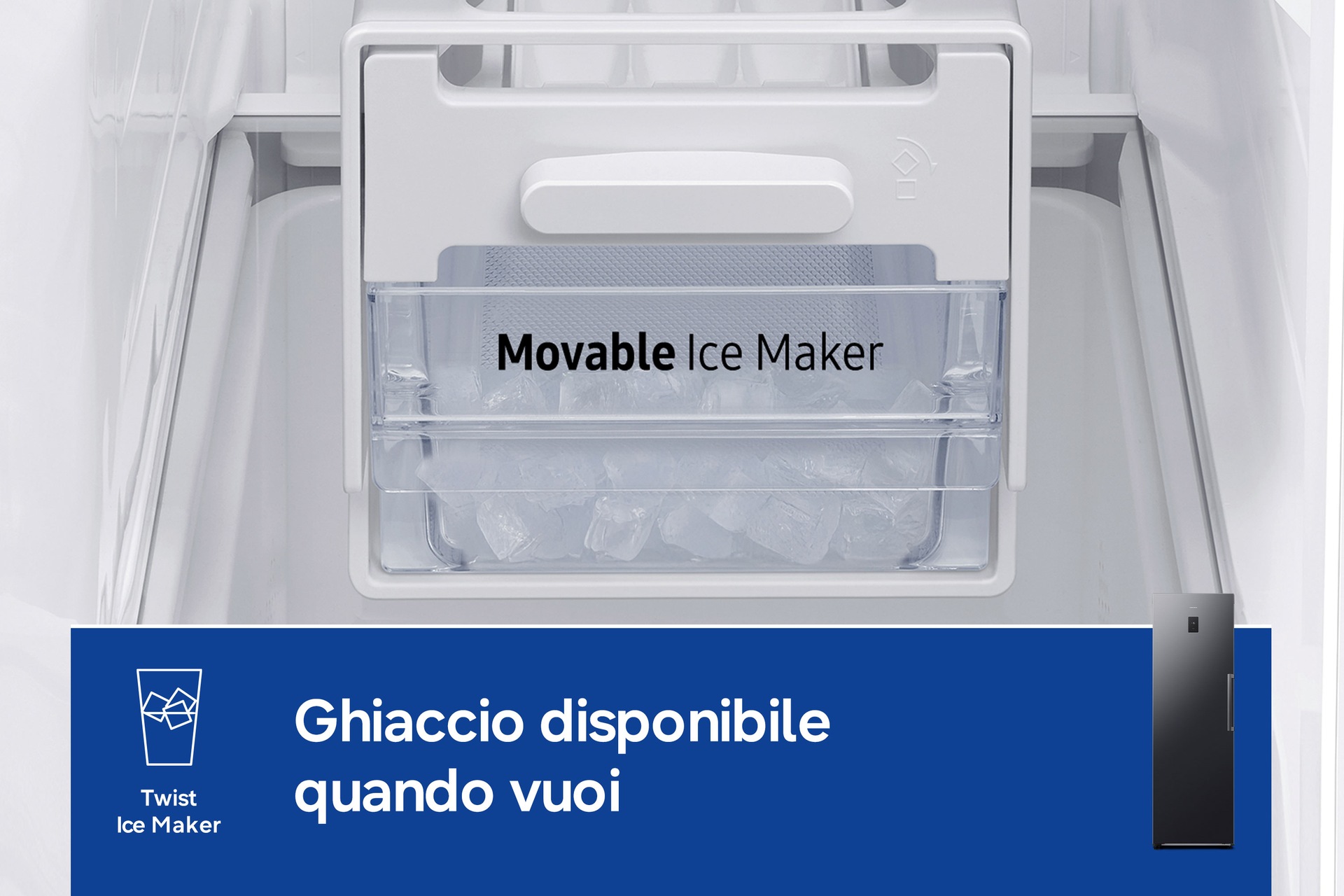 Freezer Monoporta Samsung Serie Bespoke AI 323L RZ70H32HDTEF Black
