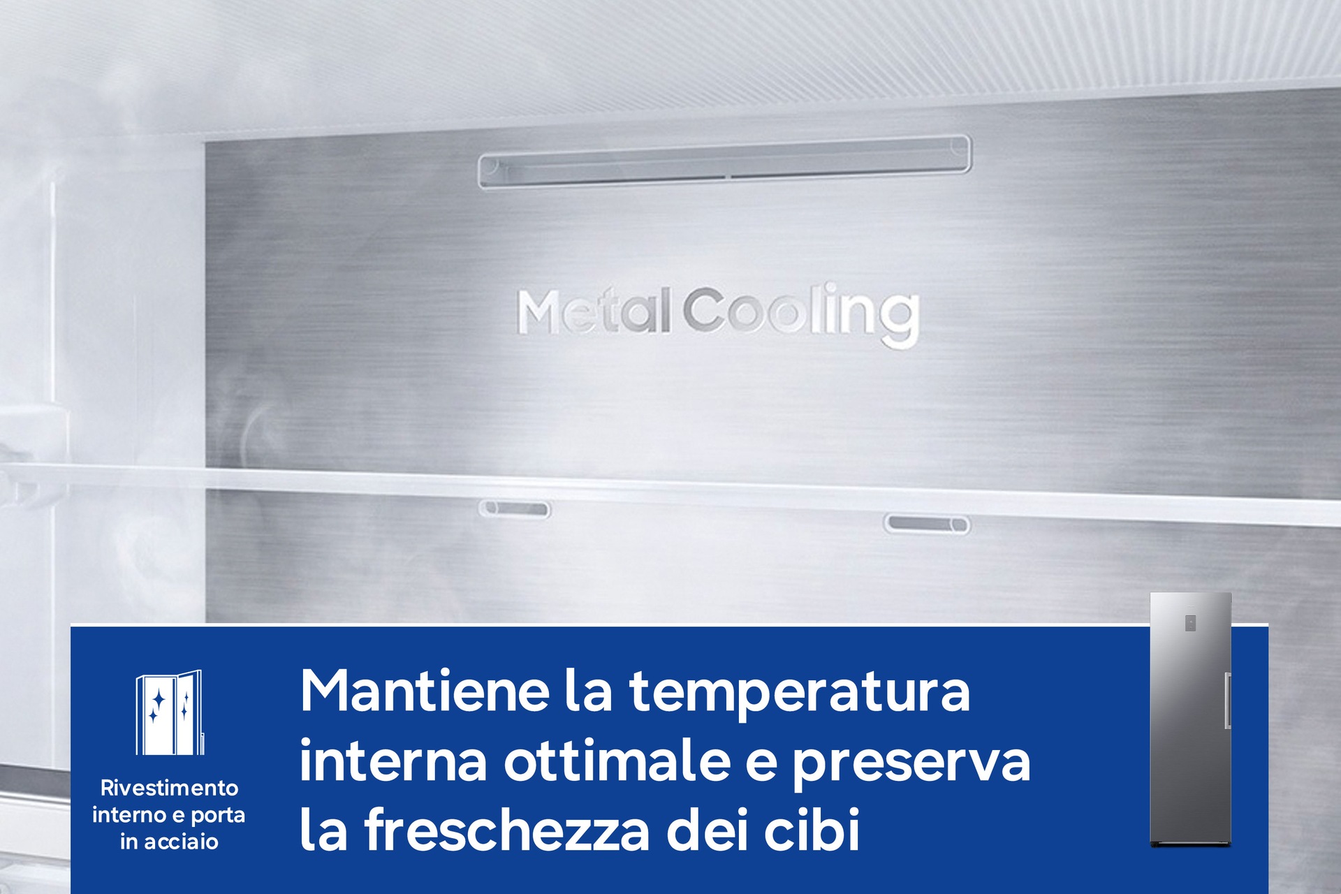 Freezer Monoporta Samsung Serie Bespoke AI 323L RZ70H32HDTEF Silver