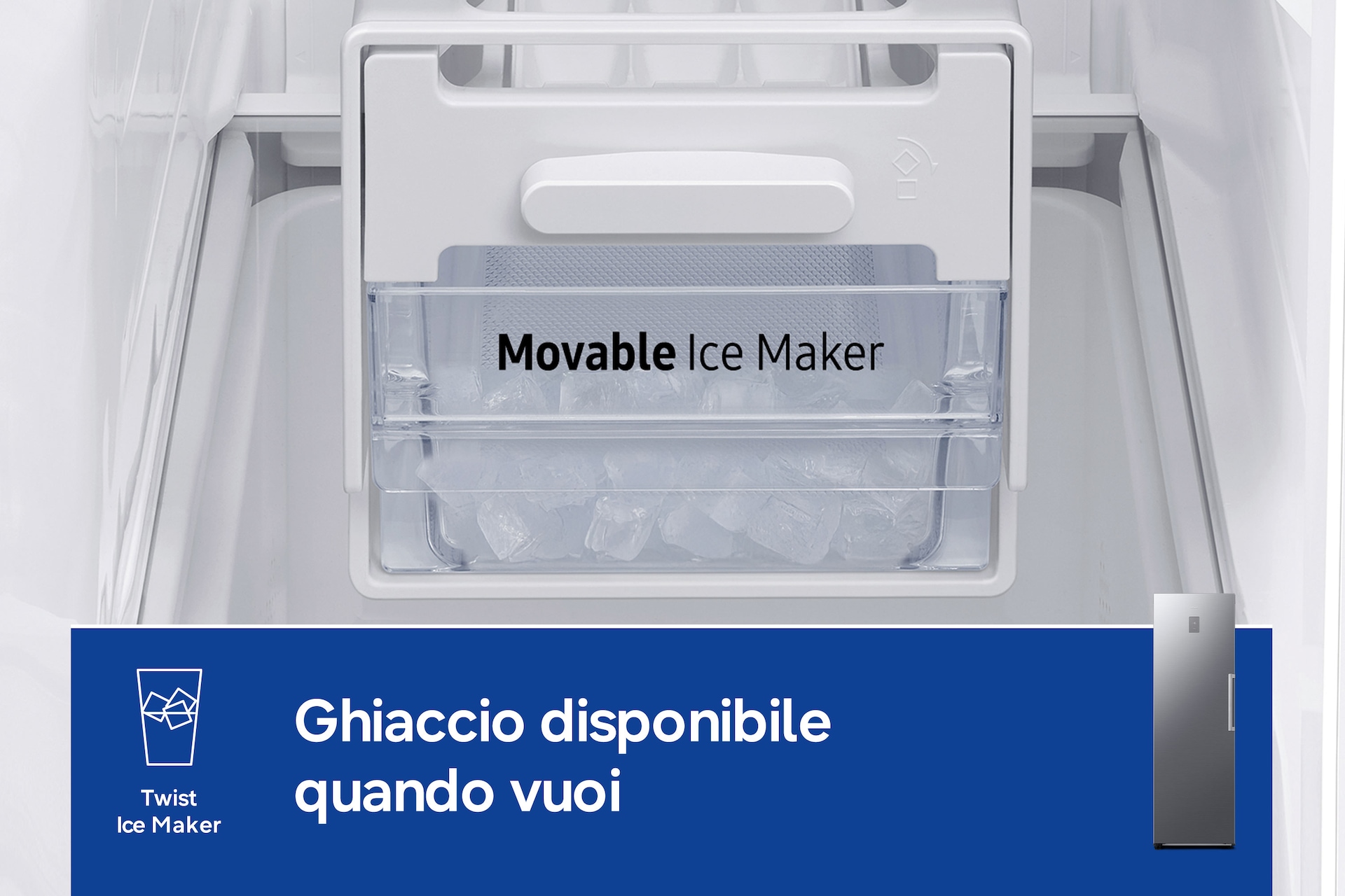 Freezer Monoporta Samsung Serie Bespoke AI 323L RZ70H32HDTEF Silver
