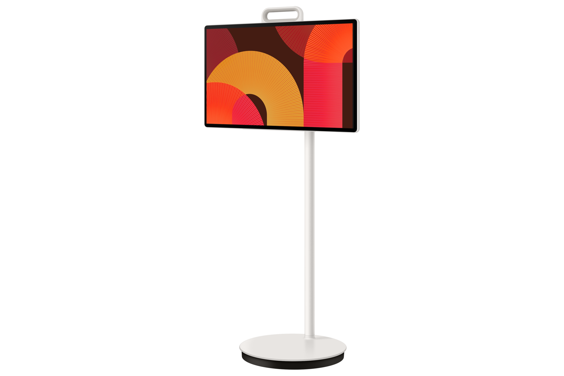 27" The Movingstyle LSM7F QHD Touch Interaction Movable Screen (2025) R-Perspective-With-Stand White The Movingstyle