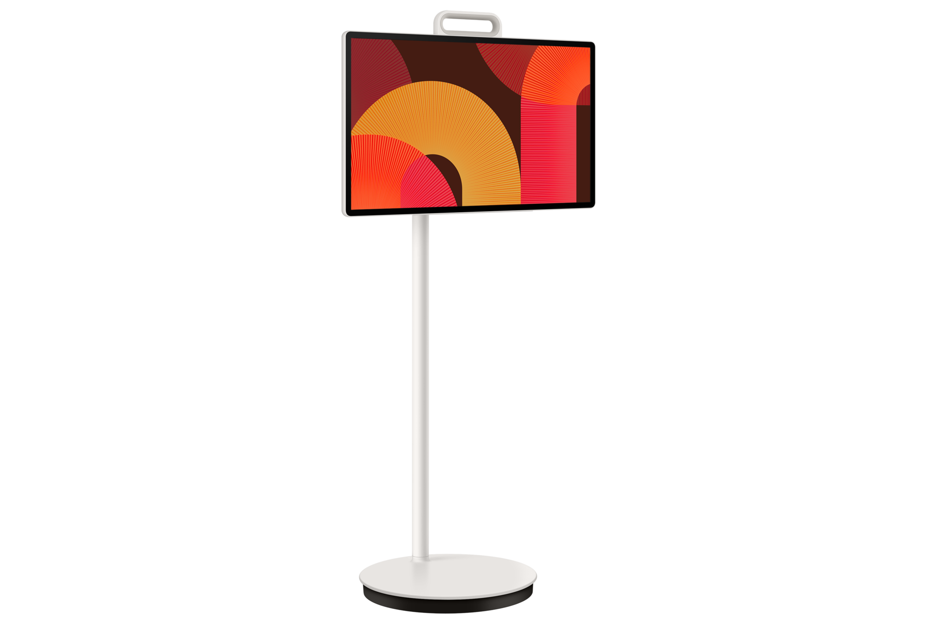 27" The Movingstyle LSM7F QHD Touch Interaction Movable Screen (2025) L-Perspective-With-Stand White The Movingstyle