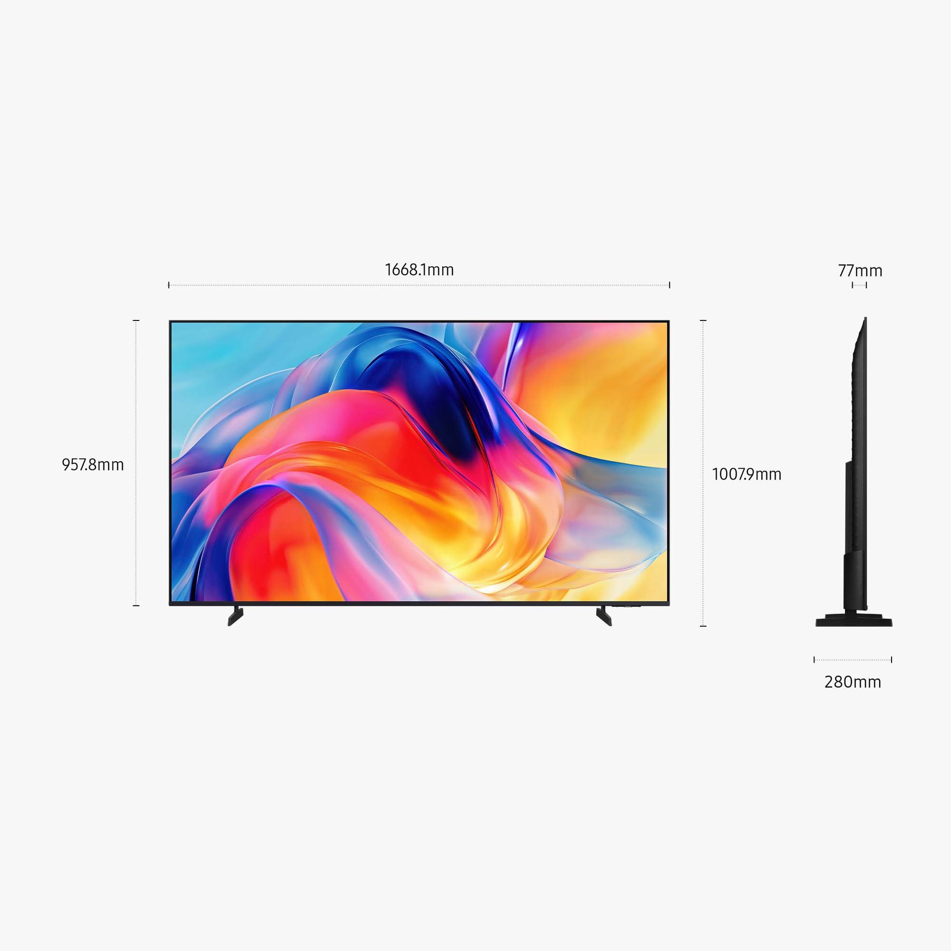 {size}" Mini LED M70H 4K Samsung Vision AI Smart TV (2026) L-Side Titanium Black 