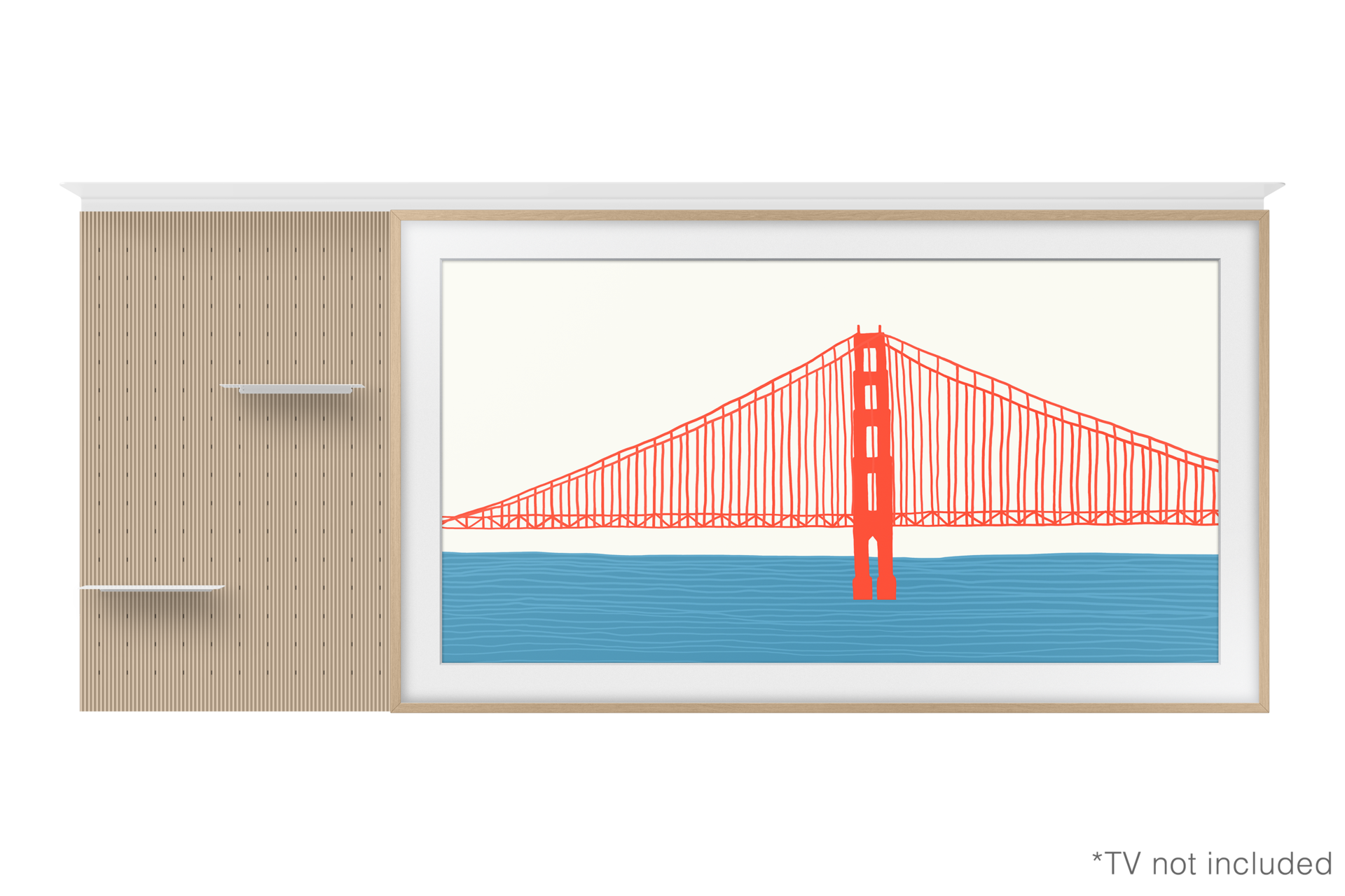 front-right-tv Beige Wood