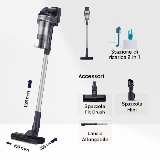 Aspirapolvere senza filo Samsung Jet™ 60 150 W VS15A60 ㅤ Silver